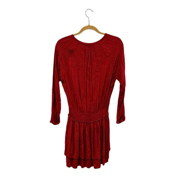 Rails Jasmine Red Mini Smock Dress in Messina Stripe Womens Small - Picture 5 of 11